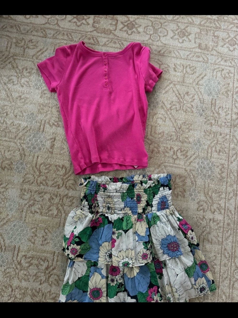 Gap Kids XL Flower Skirt and Top Set